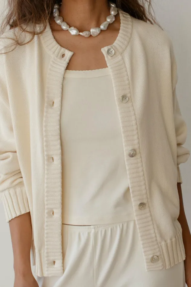 DONNI The Cotton Knit Cardigan Women Sweaters
