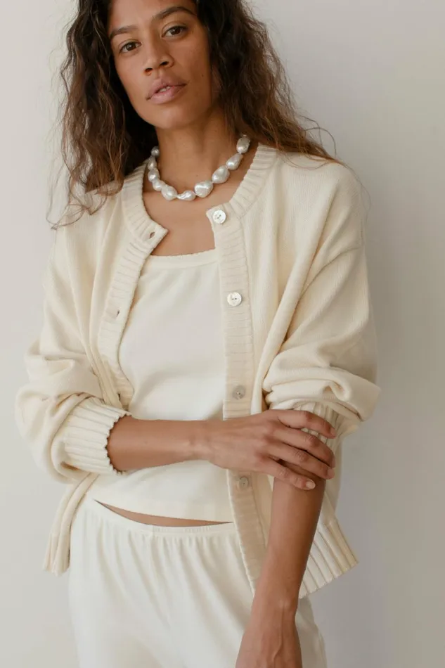 DONNI The Cotton Knit Cardigan Women Sweaters