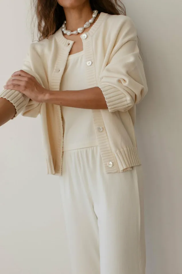 DONNI The Cotton Knit Cardigan Women Sweaters
