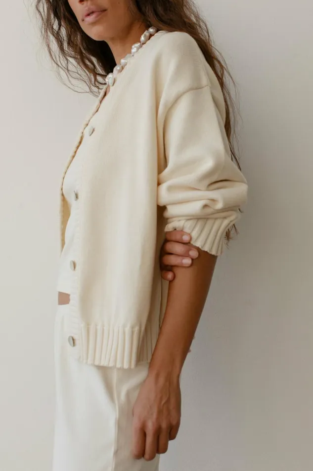 DONNI The Cotton Knit Cardigan Women Sweaters