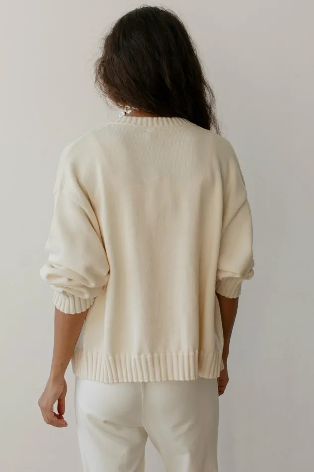 DONNI The Cotton Knit Cardigan Women Sweaters
