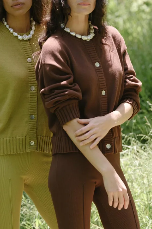 DONNI The Cotton Knit Cardigan Women Tops