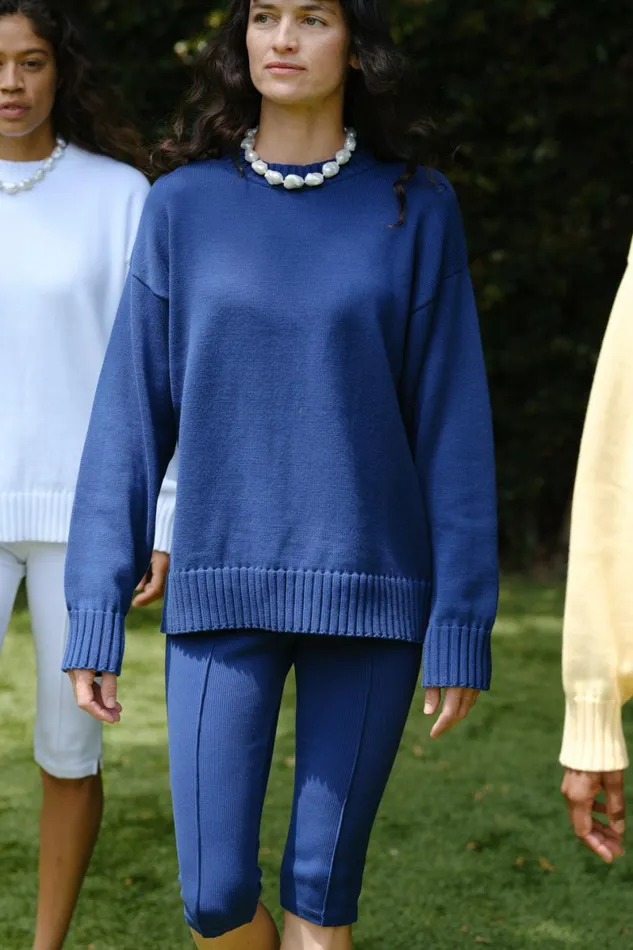 DONNI The Cotton Knit Crewneck Women Tops