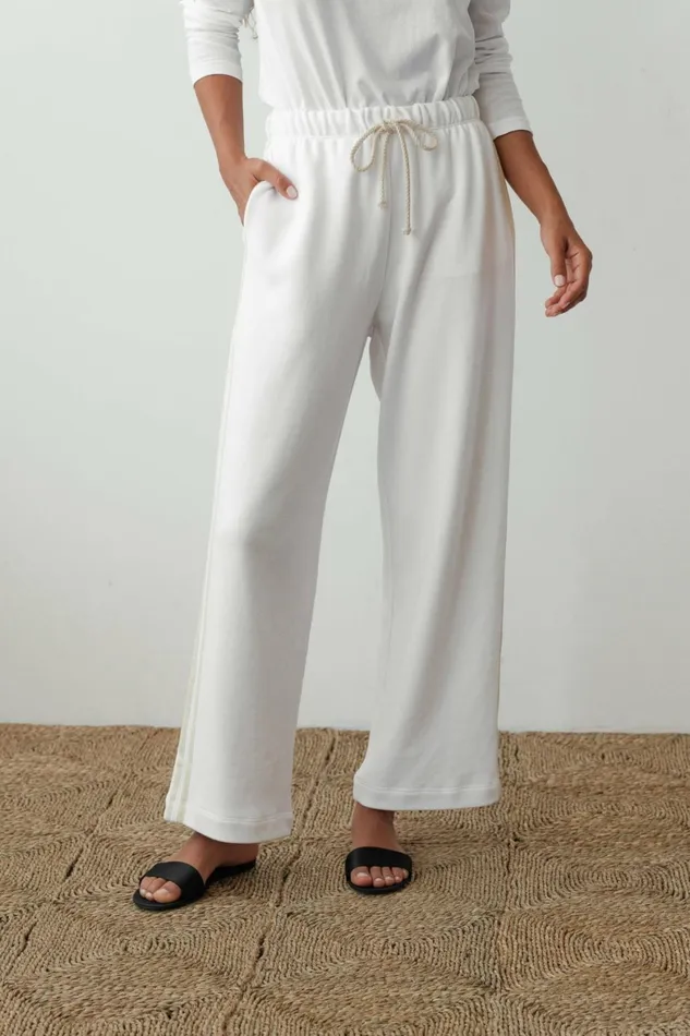 DONNI The EcoTerry Stripe Crop Pant Women Bottoms DONNI The EcoTerry Stripe Crop Pant Women Bottoms