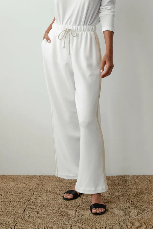 DONNI The EcoTerry Stripe Crop Pant Women Bottoms DONNI The EcoTerry Stripe Crop Pant Women Bottoms
