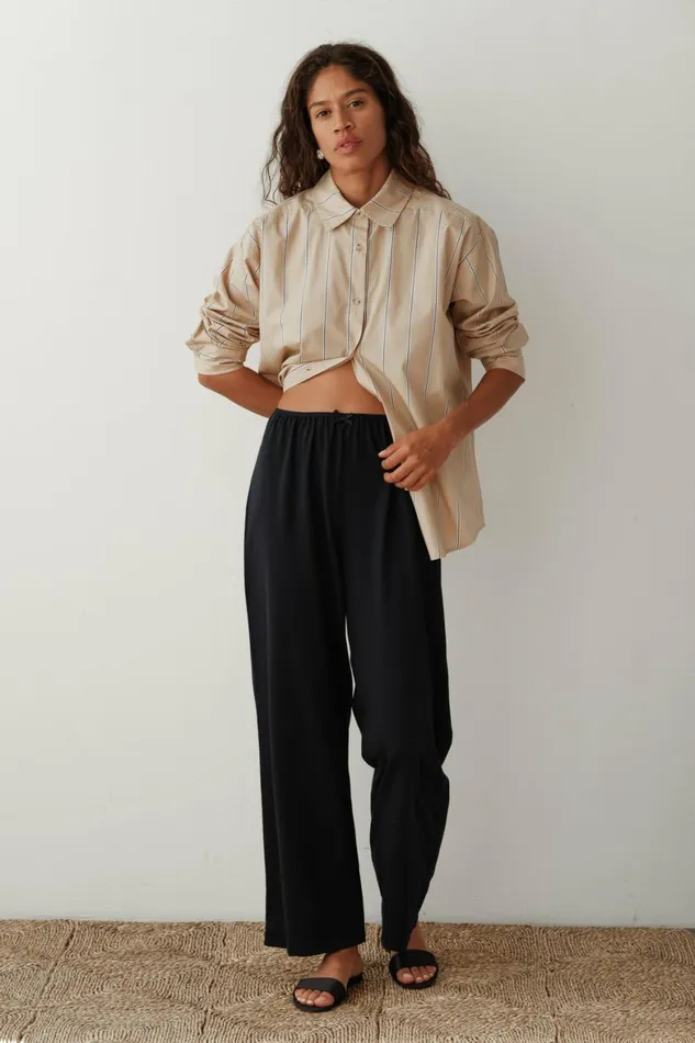 DONNI The Jersey Bow Simple Pant Women Bottoms