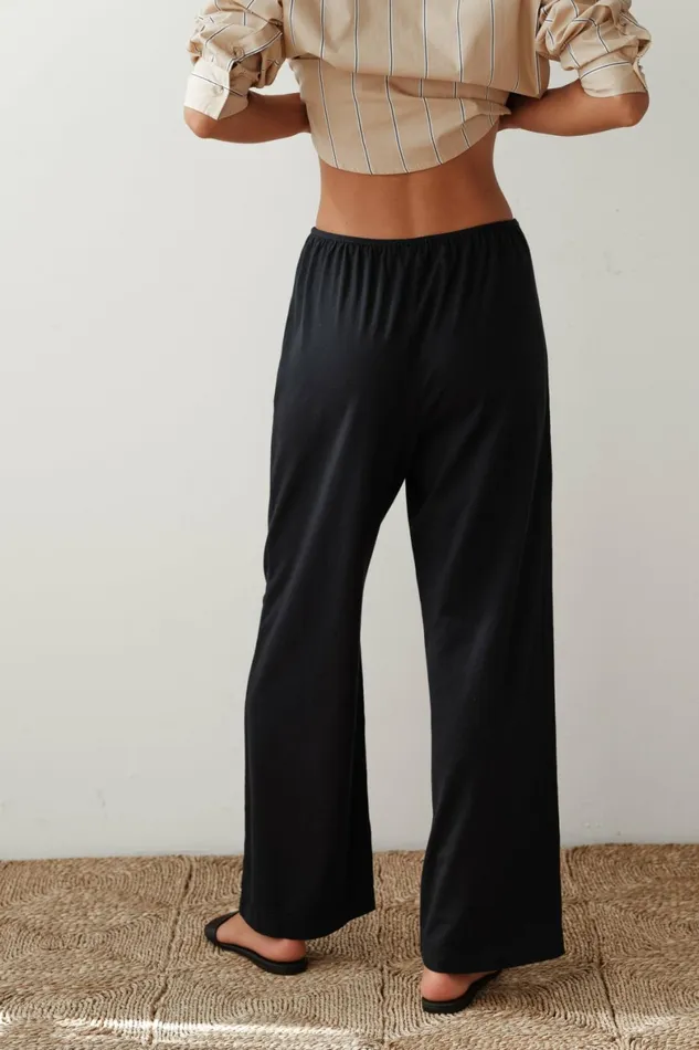 DONNI The Jersey Bow Simple Pant Women Bottoms