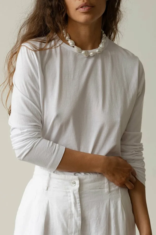DONNI The Jersey Long Sleeve Tee Women Tops
