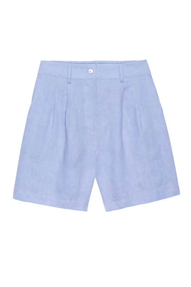 DONNI The Linen Pleated Short Women Bottoms