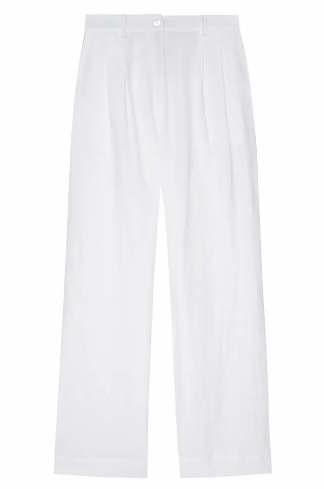 DONNI The Linen Pleated Trouser Women Bottoms