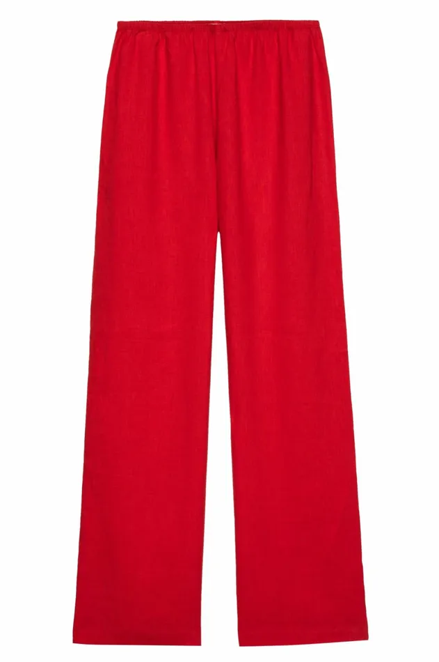 DONNI The Linen Simple Pant Women Bottoms