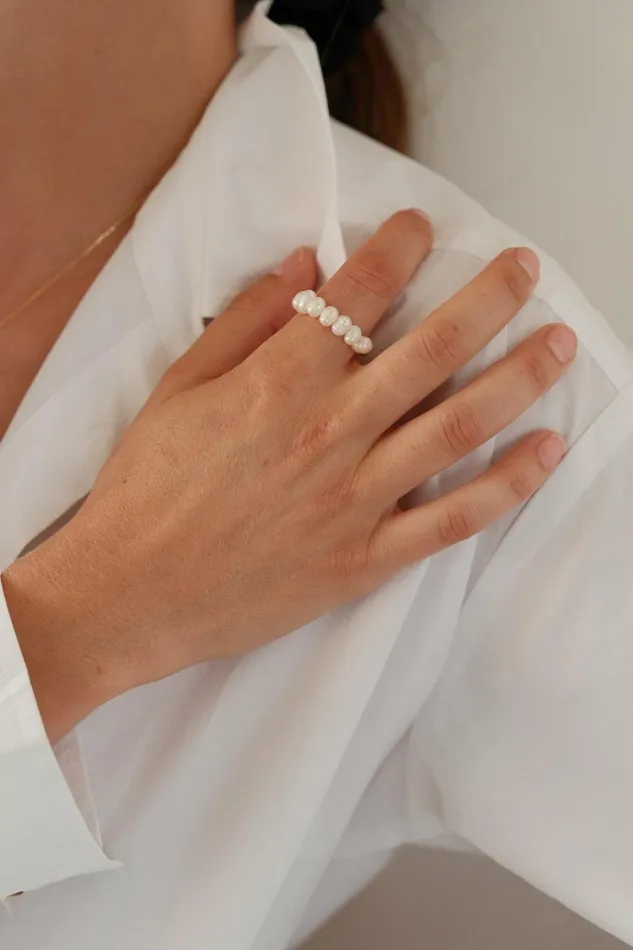 DONNI The Pearl Flexi Ring Women Jewelry