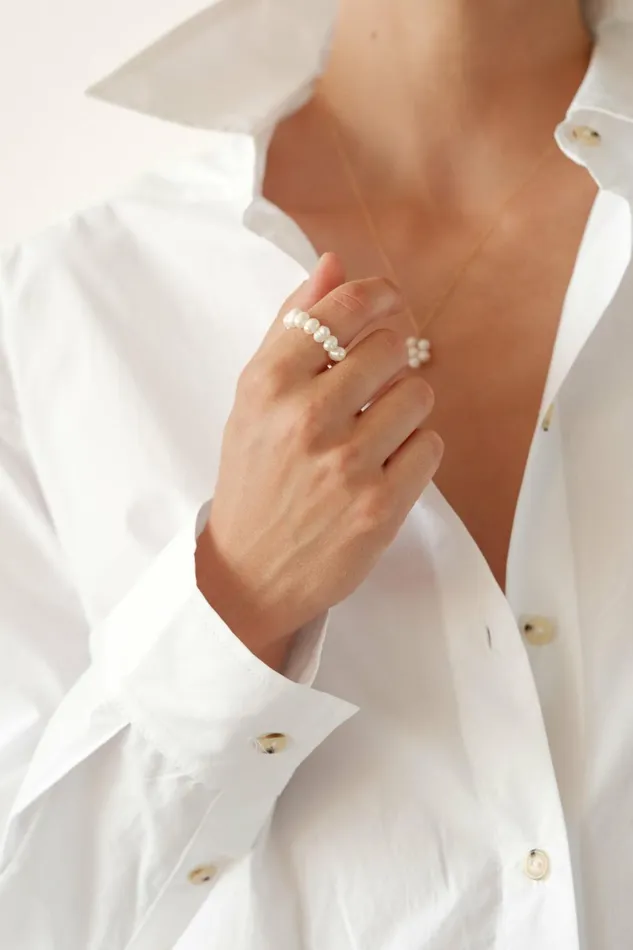 DONNI The Pearl Flexi Ring Women Jewelry