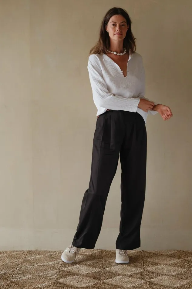 DONNI The Pleated Trouser Women Bottoms