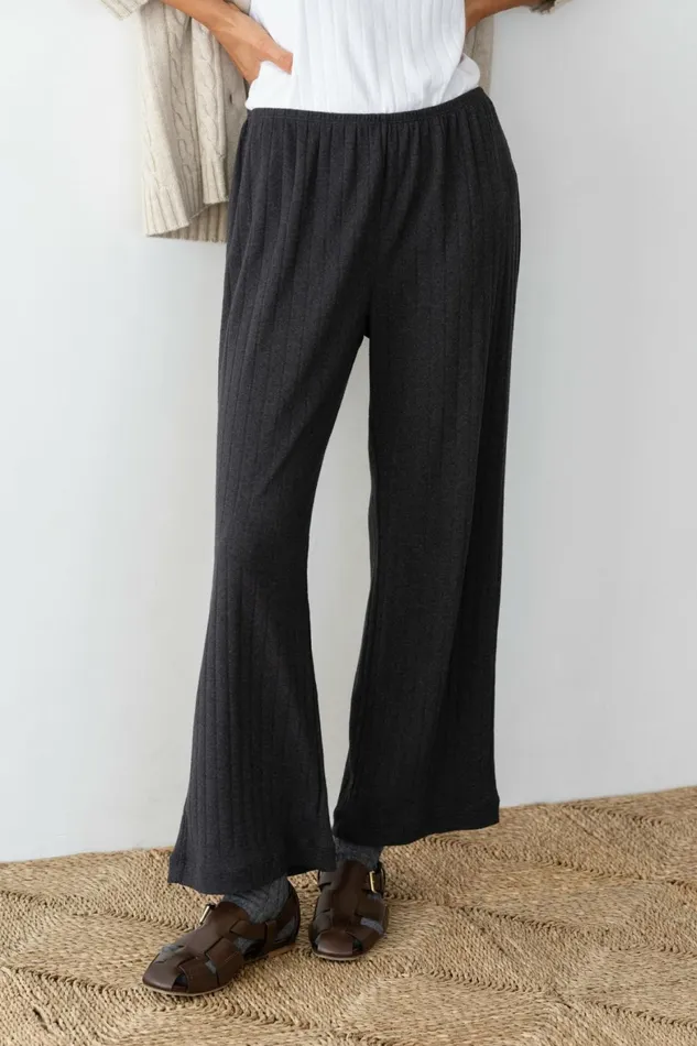 DONNI The Pointelle Simple Crop Pant Women Bottoms