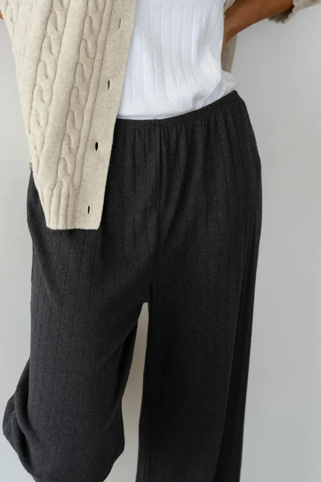 DONNI The Pointelle Simple Crop Pant Women Bottoms
