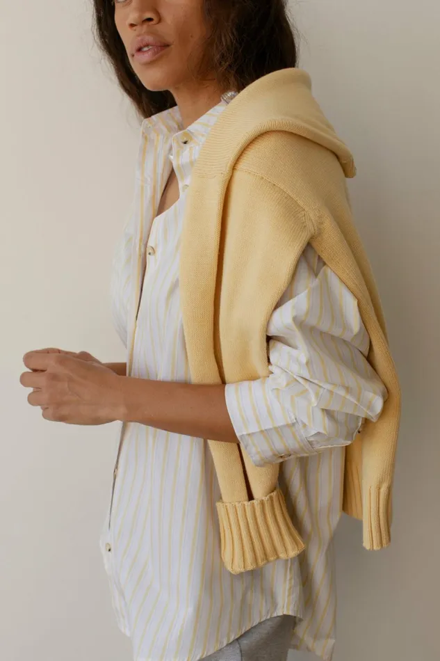 DONNI The Pop Button Down Women Tops