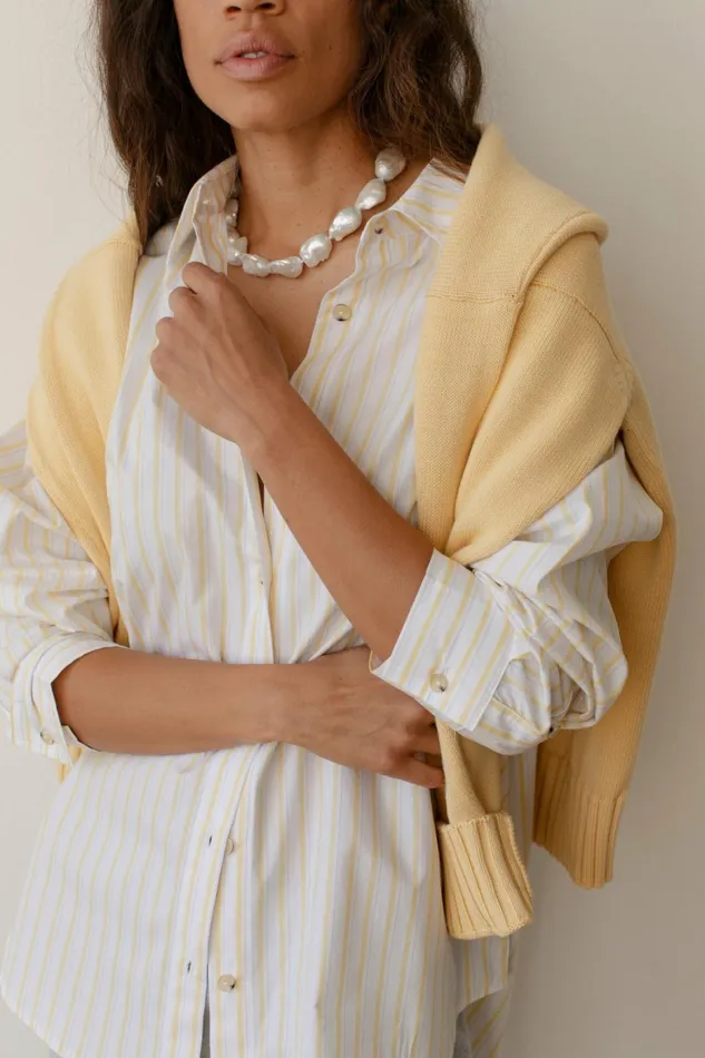 DONNI The Pop Button Down Women Tops