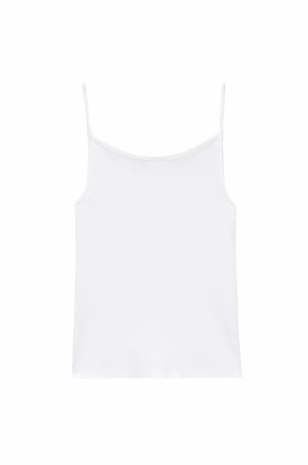 DONNI The Rib Spaghetti Tank Women Tops