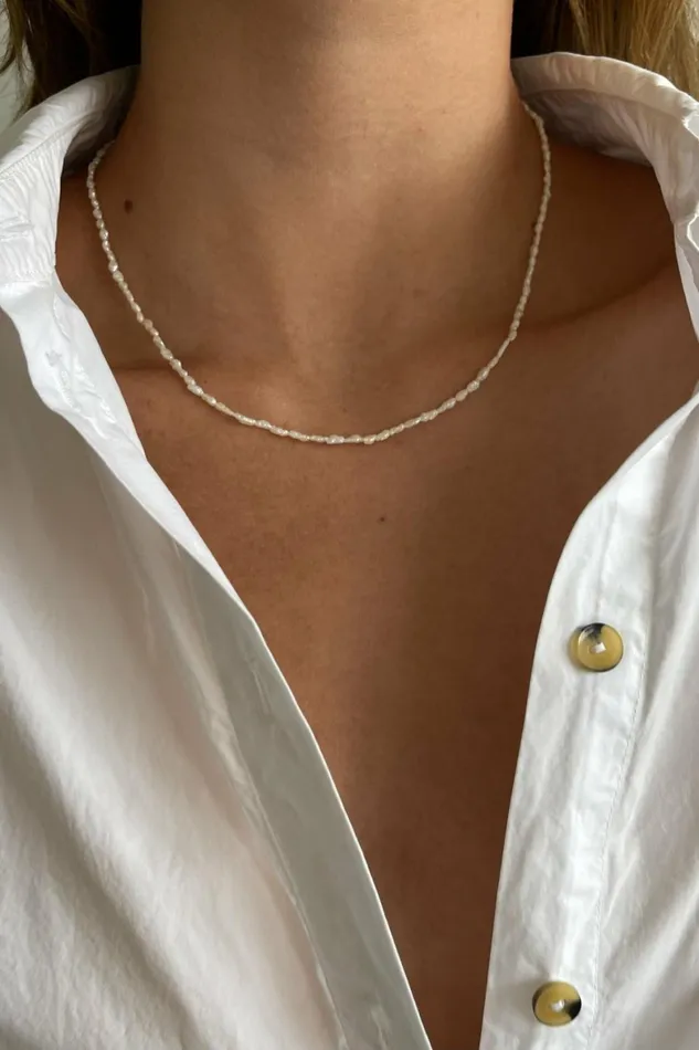 DONNI The Rice Pearl Necklace Women Jewelry