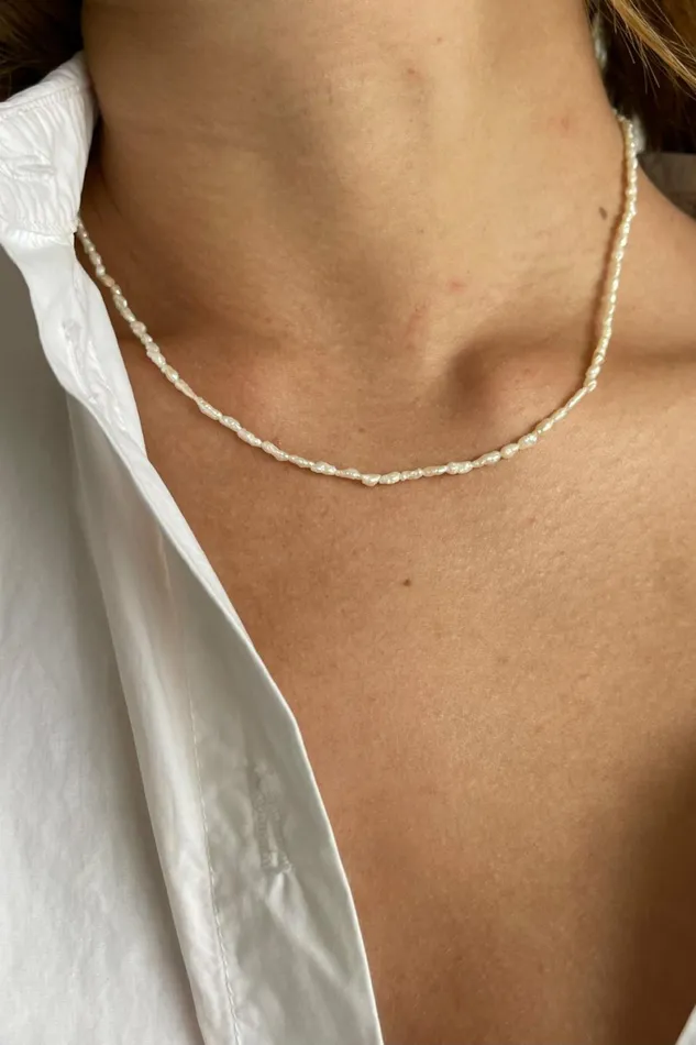 DONNI The Rice Pearl Necklace Women Jewelry