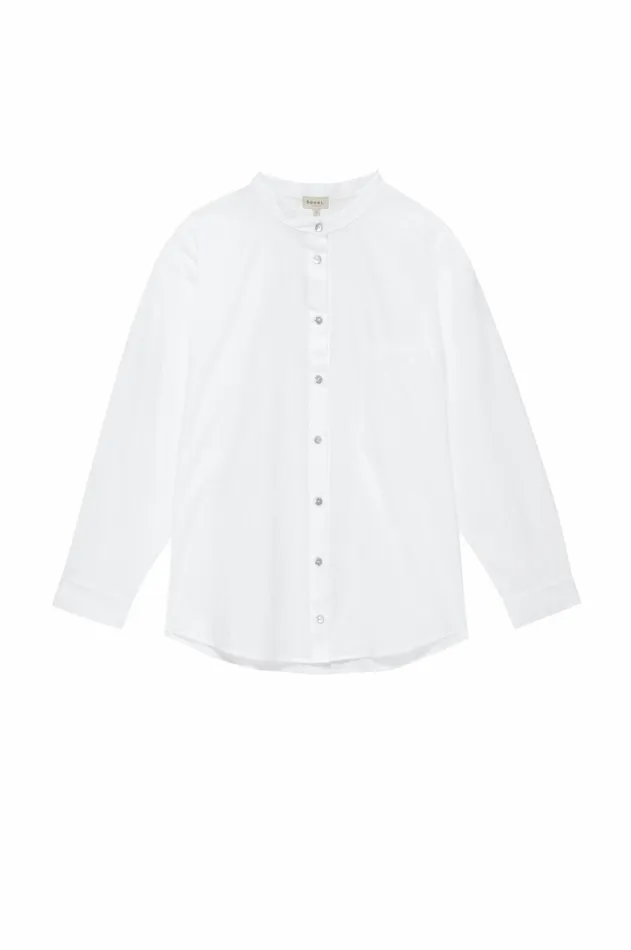 DONNI The Sandwash Mandarin Shirt Women Tops