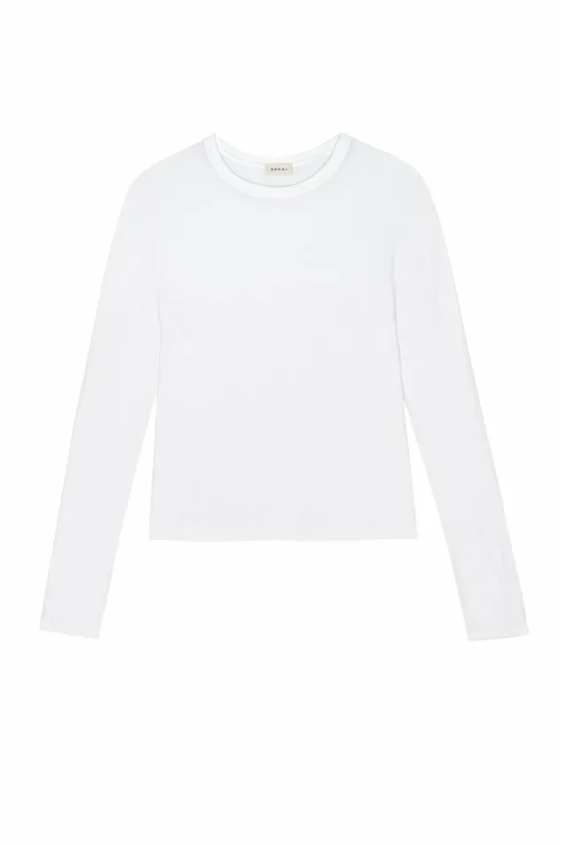 DONNI The Silk Jersey Long Sleeve Women Tops