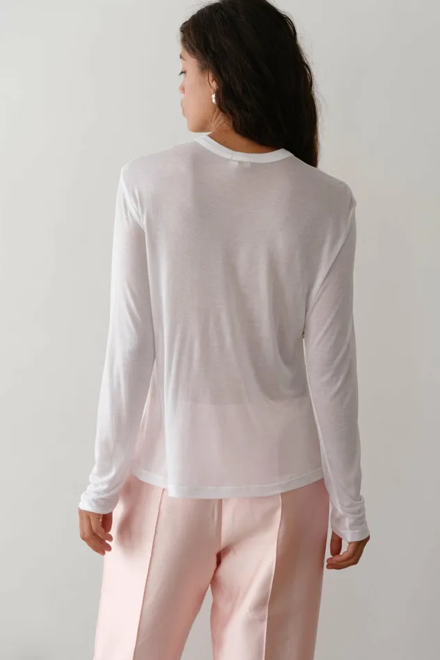 DONNI The Silk Jersey Long Sleeve Women Tops
