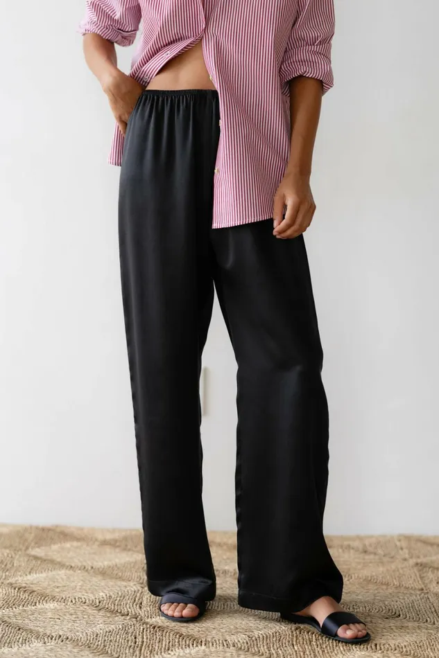 DONNI The Silk Simple Pant Women Bottoms