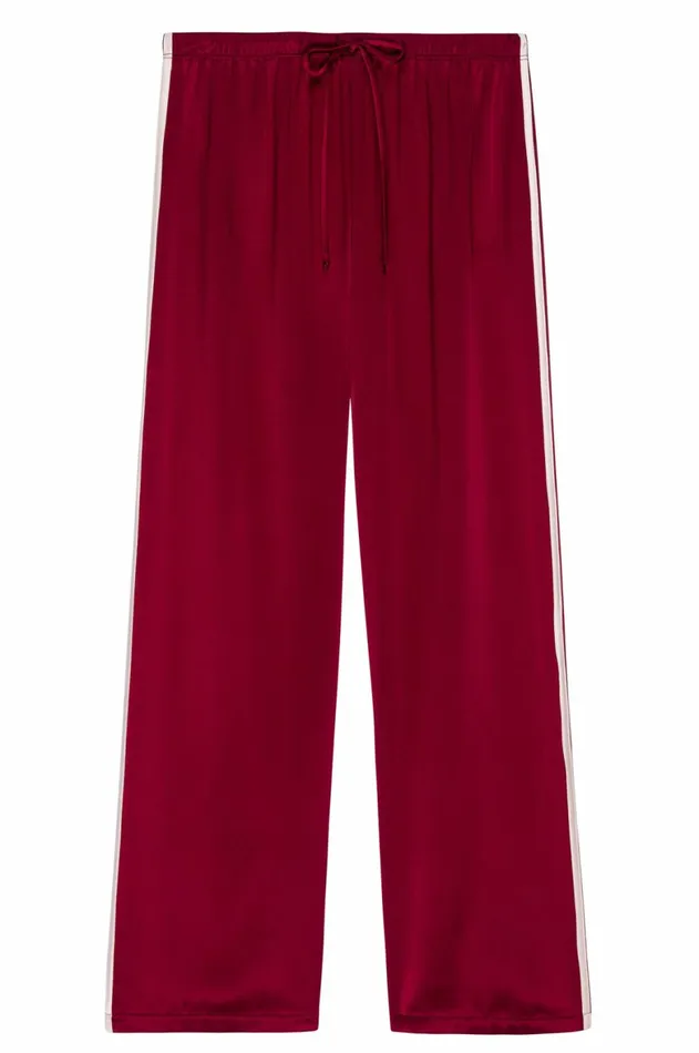 DONNI The Silk Stripe Crop Pant Women Bottoms