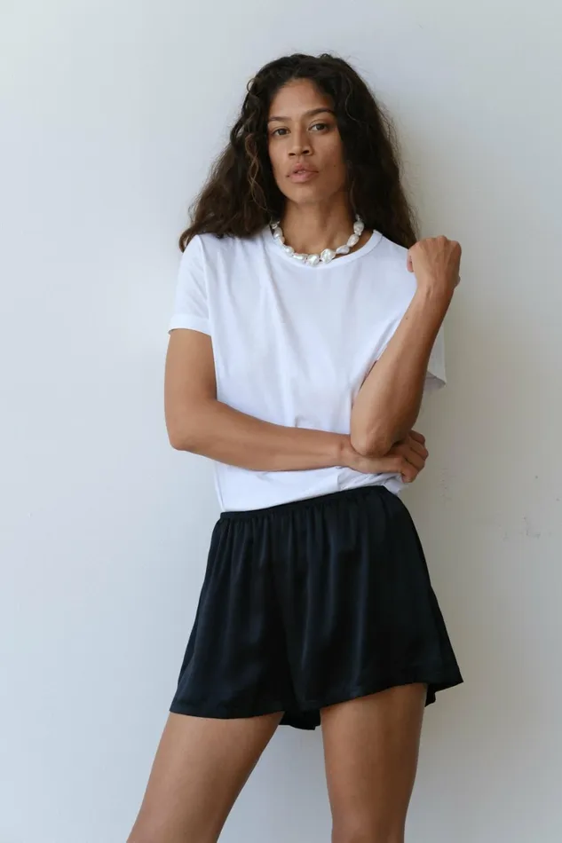 DONNI The Silk Tap Short Women Bottoms
