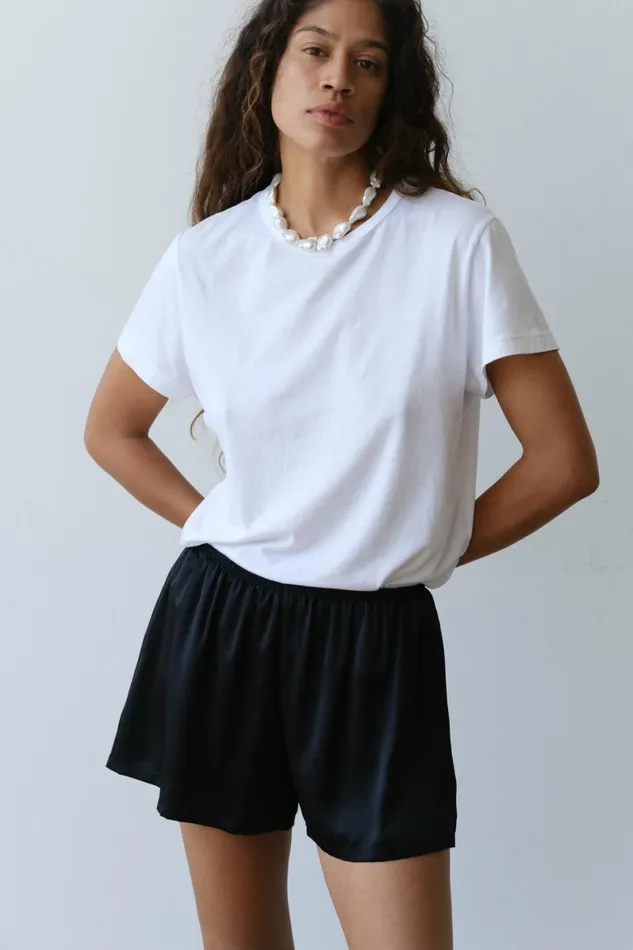 DONNI The Silk Tap Short Women Bottoms