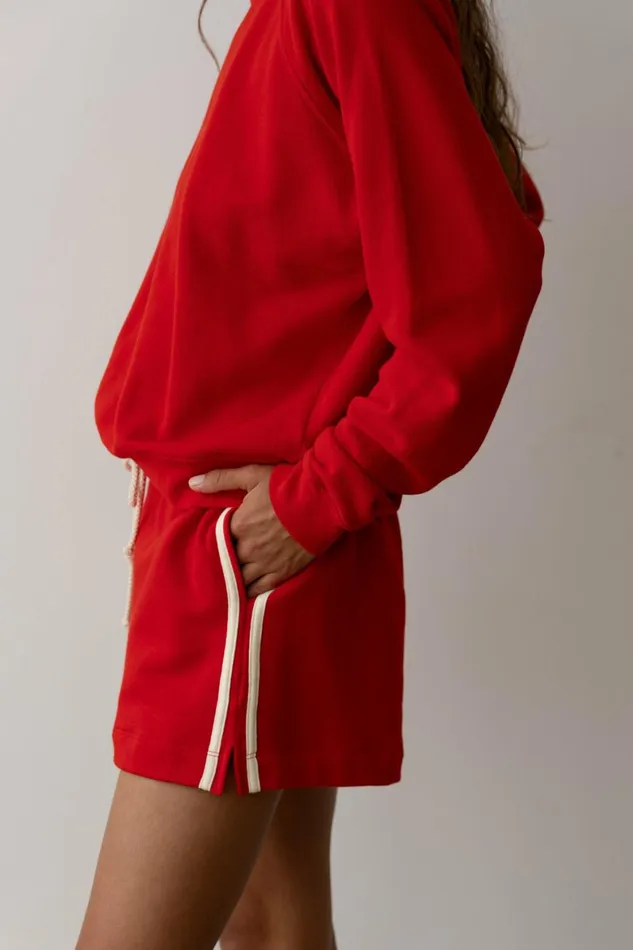 DONNI The Stripe EcoTerry Short Women Bottoms