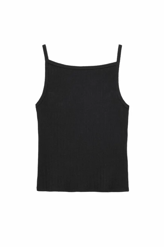 DONNI The Sweater Rib Tank Women Tops