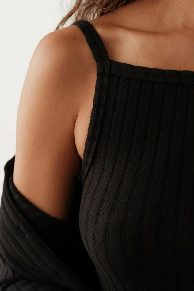 DONNI The Sweater Rib Tank Women Tops