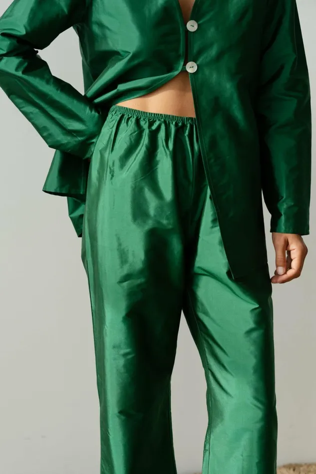 DONNI The Taffeta Simple Pant Women Bottoms