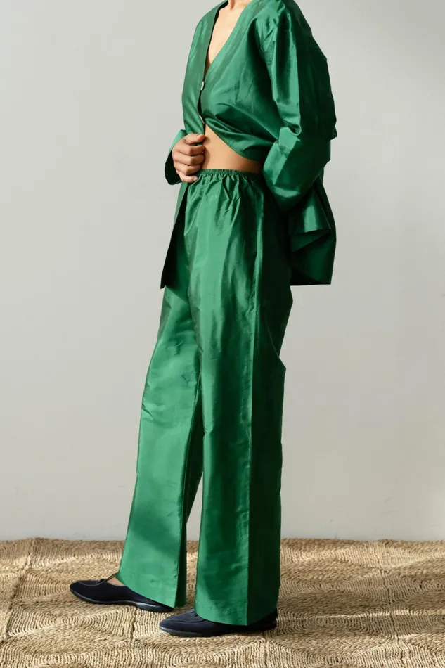 DONNI The Taffeta Simple Pant Women Bottoms
