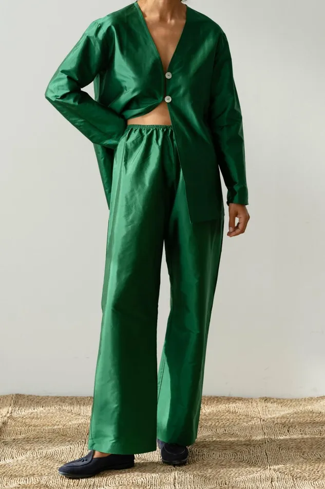 DONNI The Taffeta Simple Pant Women Bottoms