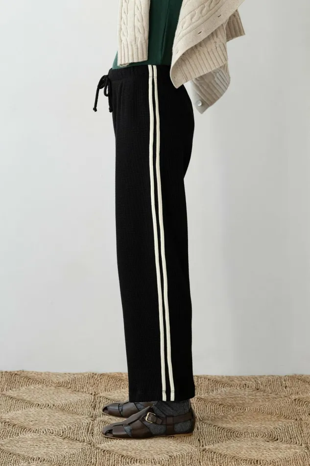 DONNI The Thermal Crop Stripe Pant Women Bottoms