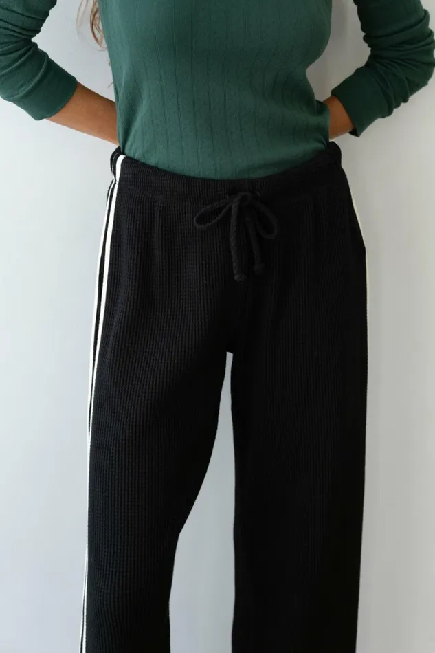 DONNI The Thermal Crop Stripe Pant Women Bottoms