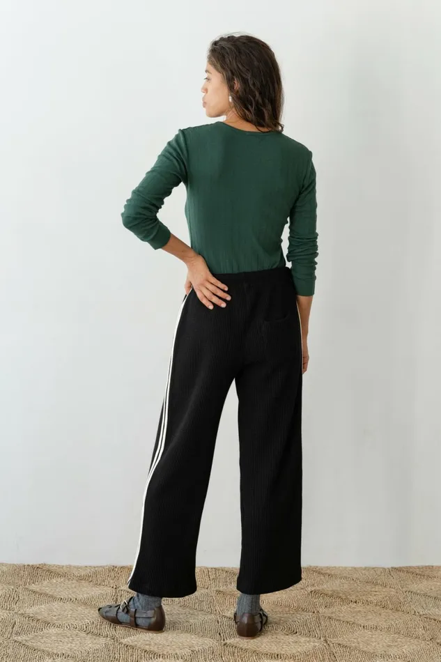 DONNI The Thermal Crop Stripe Pant Women Bottoms