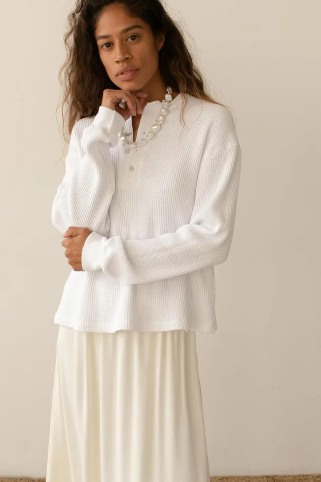 DONNI The Thermal Henley Women Tops