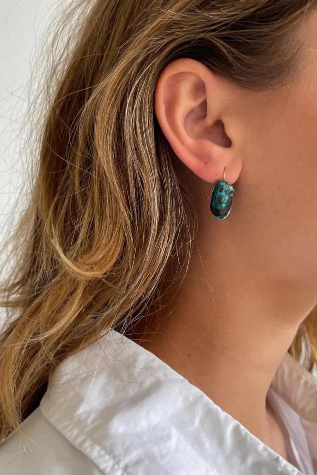 DONNI The Turquoise Drop Earrings Women Jewelry