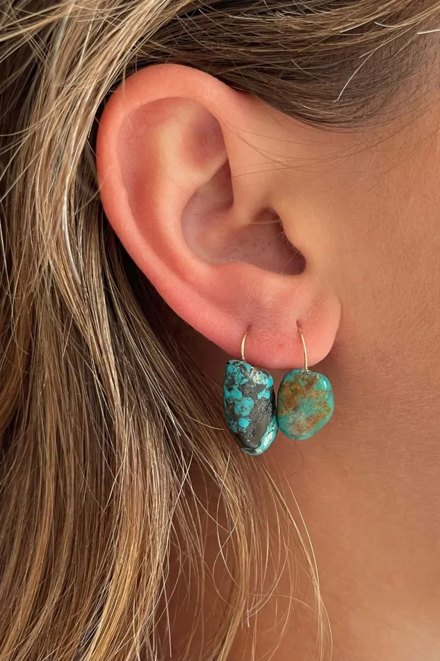 DONNI The Turquoise Drop Earrings Women Jewelry