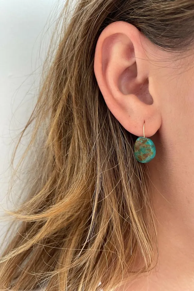 DONNI The Turquoise Drop Earrings Women Jewelry