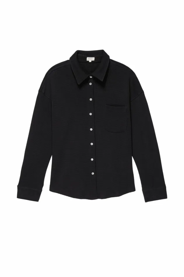 DONNI Thermal Button Down Women Tops