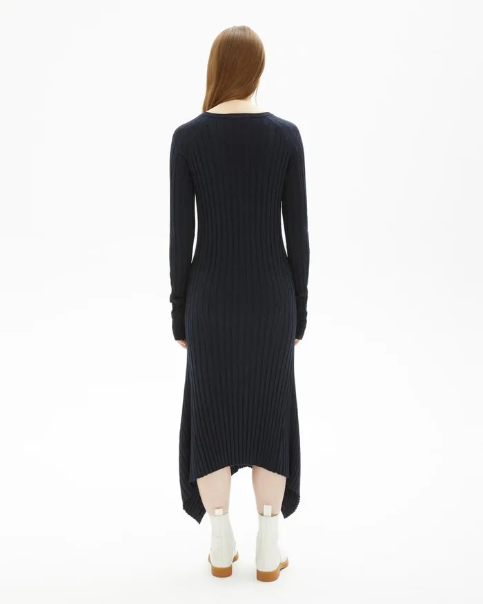 Dresses and Skirts Women Helmut Lang Fine Wool Rib Dress Ink