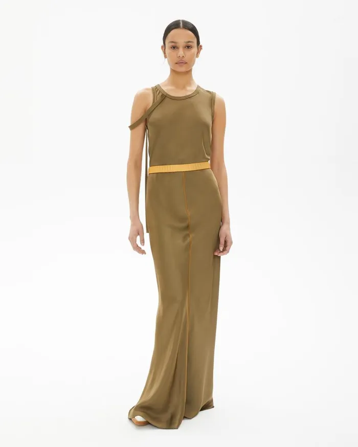 Dresses and Skirts Women Helmut Lang Satin Slip Skirt Dark Resin