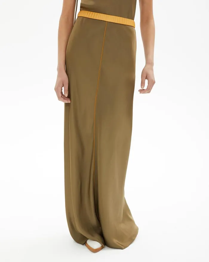Dresses and Skirts Women Helmut Lang Satin Slip Skirt Dark Resin