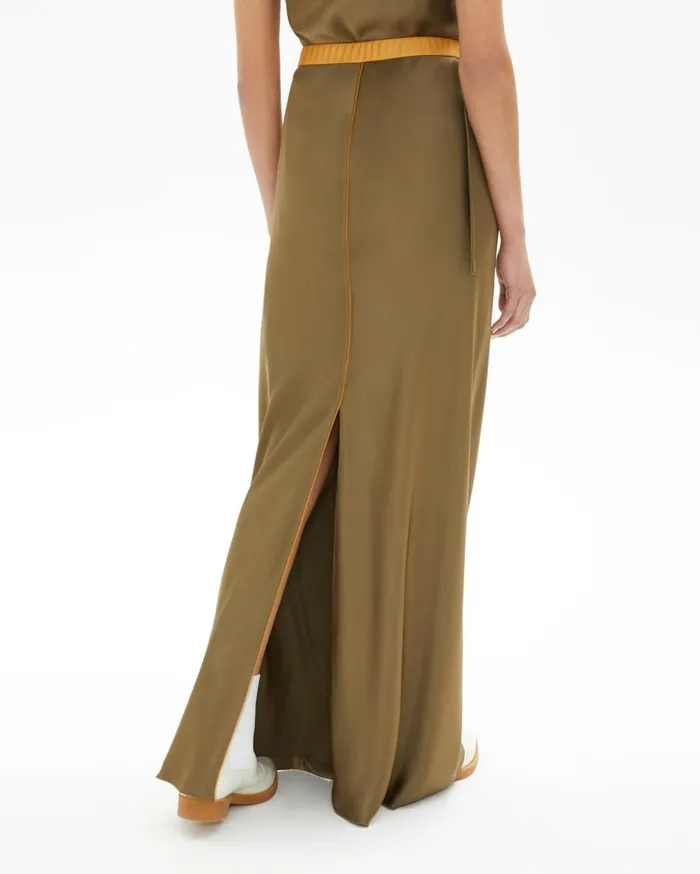 Dresses and Skirts Women Helmut Lang Satin Slip Skirt Dark Resin